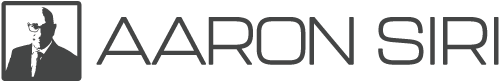 aaron siri silhouette and logo type page head
